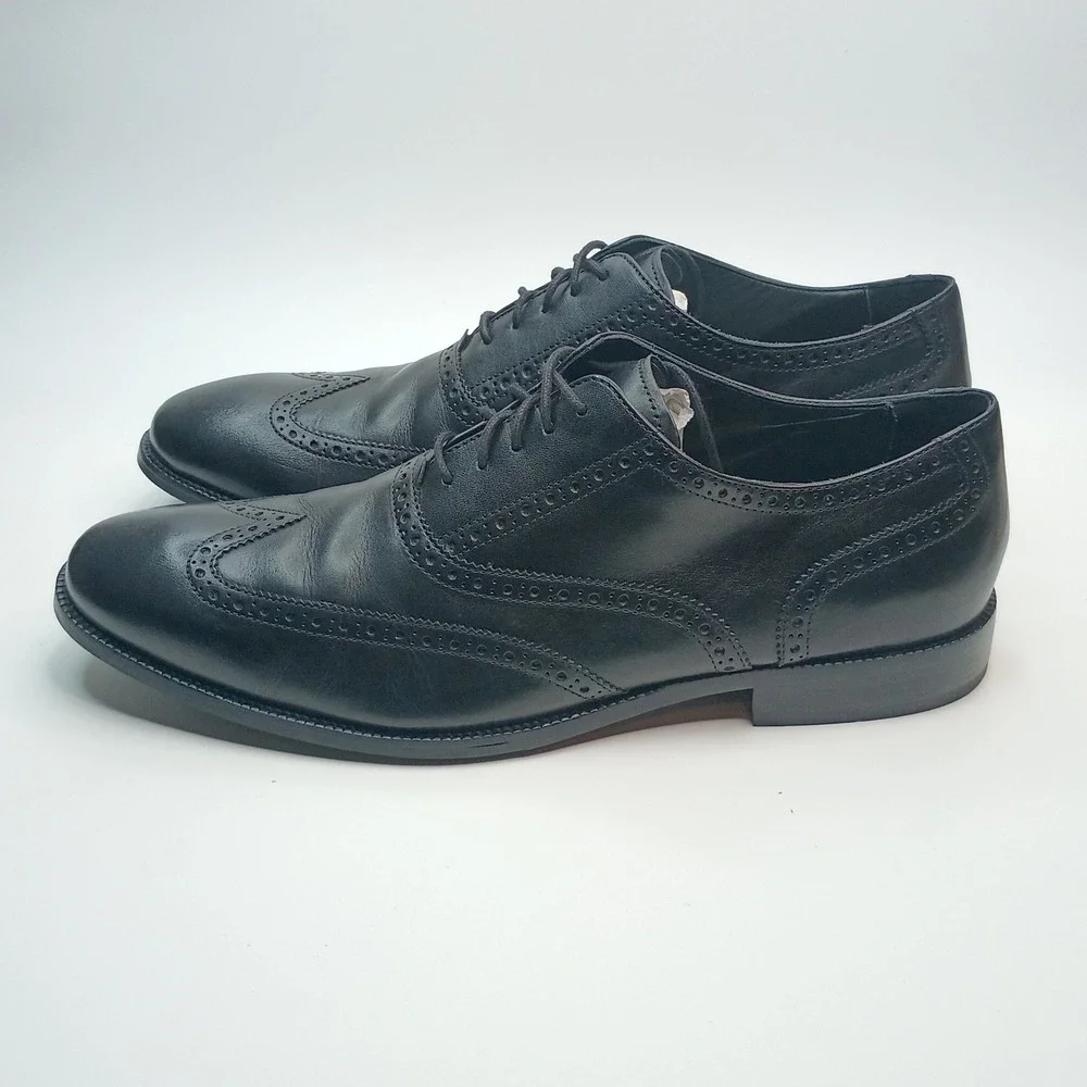 Cole‎ Haan Williams Wingtip Oxford Black Leather Dress Shoes Mens 13M C12209